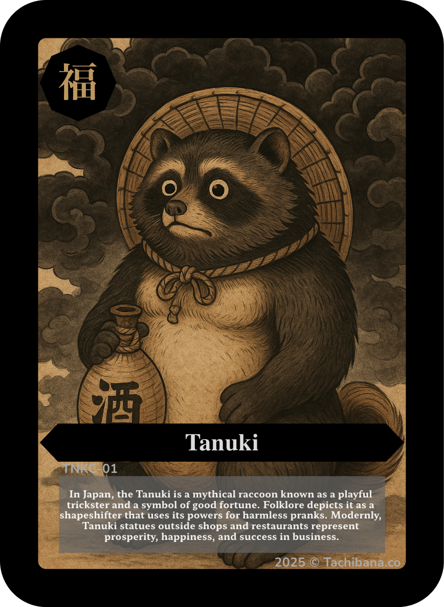 Silver Tanuki Necklace