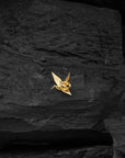 Gold Crane Pendant - Above