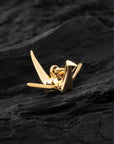 Gold Crane Pendant - Front