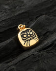Gold Daruma Pendant - Front