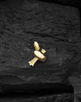 Gold Lucky Hammer Pendant - Above2