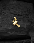 Gold Lucky Hammer Pendant - Above