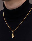 Gold Shide Necklace - Model