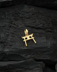 Gold Torii Gate Pendant - Back