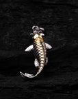 Gold and Silver Koi Fish Pendant - Front