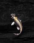 Gold and Silver Koi Fish Necklace - Side