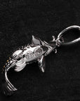 Gold and Silver Koi Fish Pendant - Back