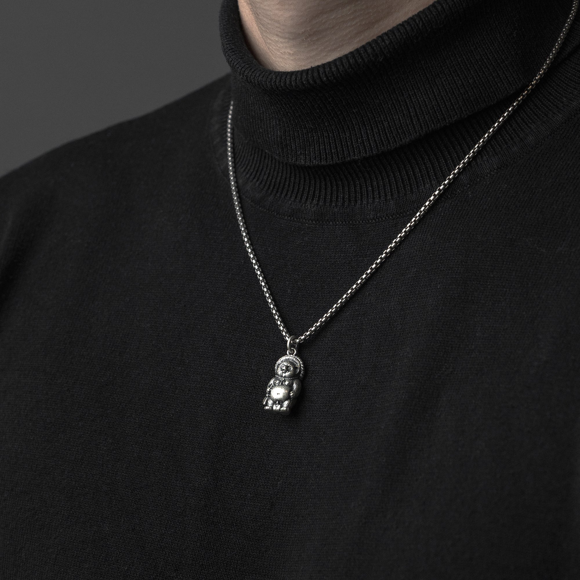 Silver Tanuki Necklace