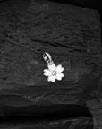 Silver Cherry Blossom Pendant - Top