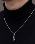 Silver Shide Necklace - Model
