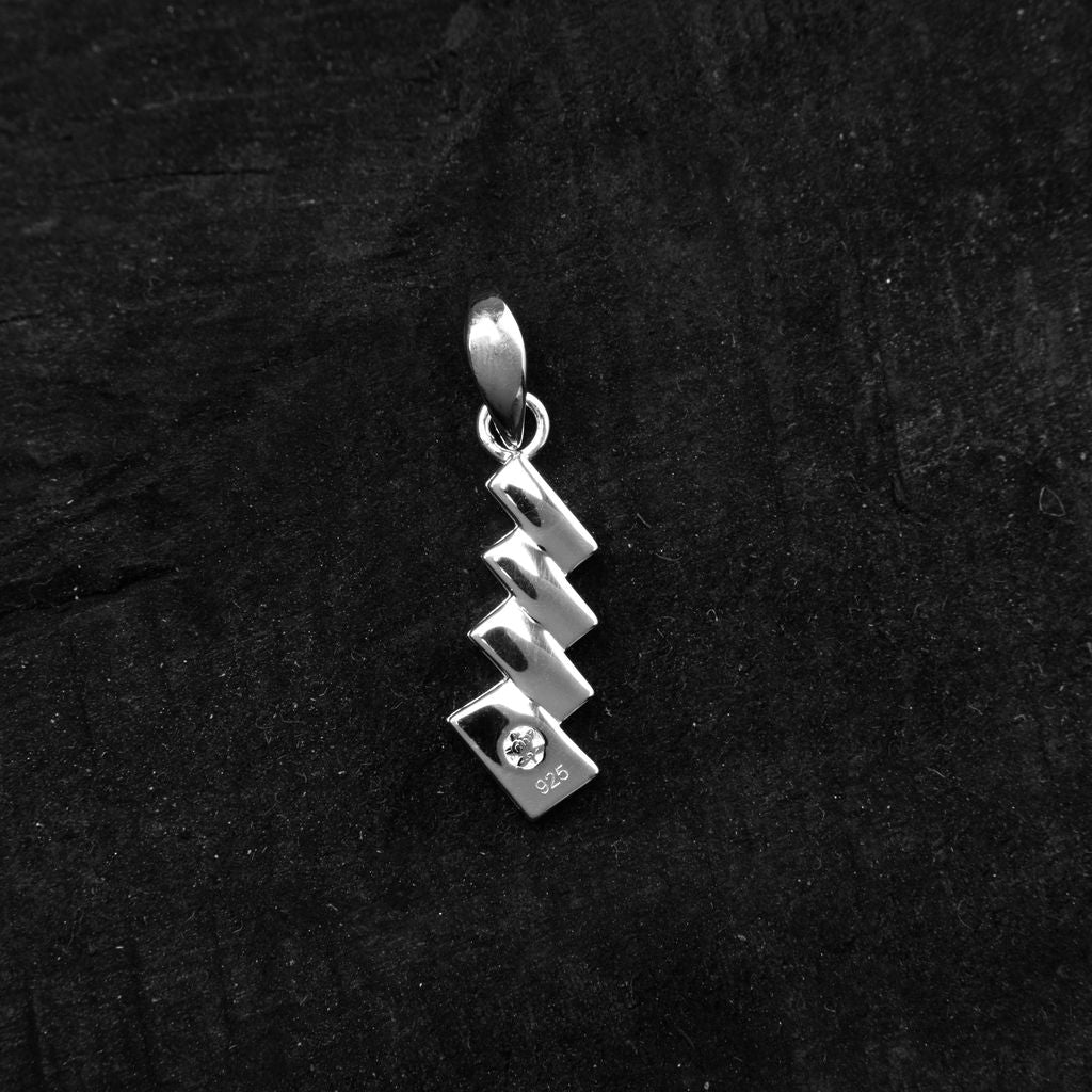 Silver Shide Pendant Back