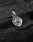 Silver Tachibana Kamon Pendant - Front