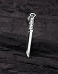 Silver Tanto Short Sword Pendant - Front