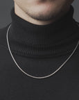 Silver Box Chain Necklace