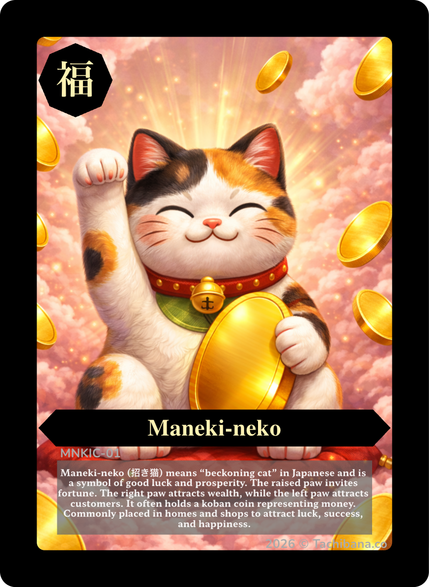 Gold Maneki-neko / Lucky Cat Necklace – TachibanaCo