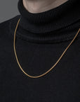 Gold Box Chain Necklace