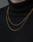 Gold Box Chain Necklace