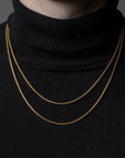 Gold Box Chain Necklace