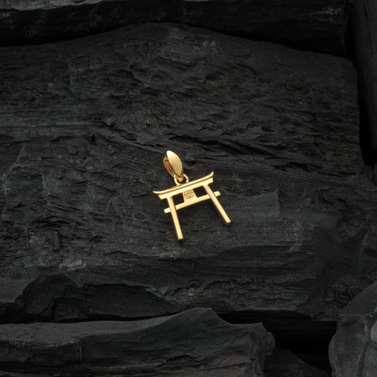 Gold Torii Gate Amulet