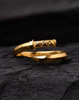 Gold Katana Ring - Front