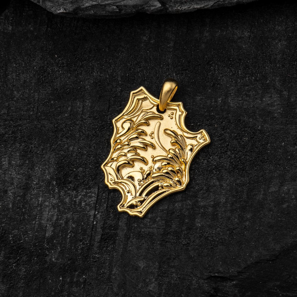 Gold Mushin Pendant - Above