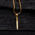 Gold Tanto Short Sword Pendant with Gold Box Chain