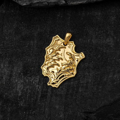 Gold Mushin Pendant - Above