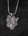 Silver Mushin Pendant with Silver Box Chain