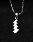 Silver Shide Paper with Chain Necklace