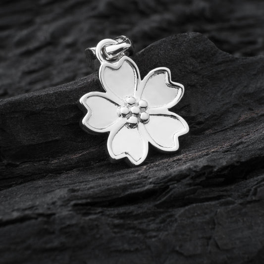 Silver Cherry Blossom Amulet