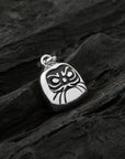 Silver Daruma Pendant - Front