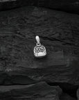 Silver Daruma Pendant - Above