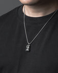 Silver Maneki-neko / Lucky Cat Necklace
