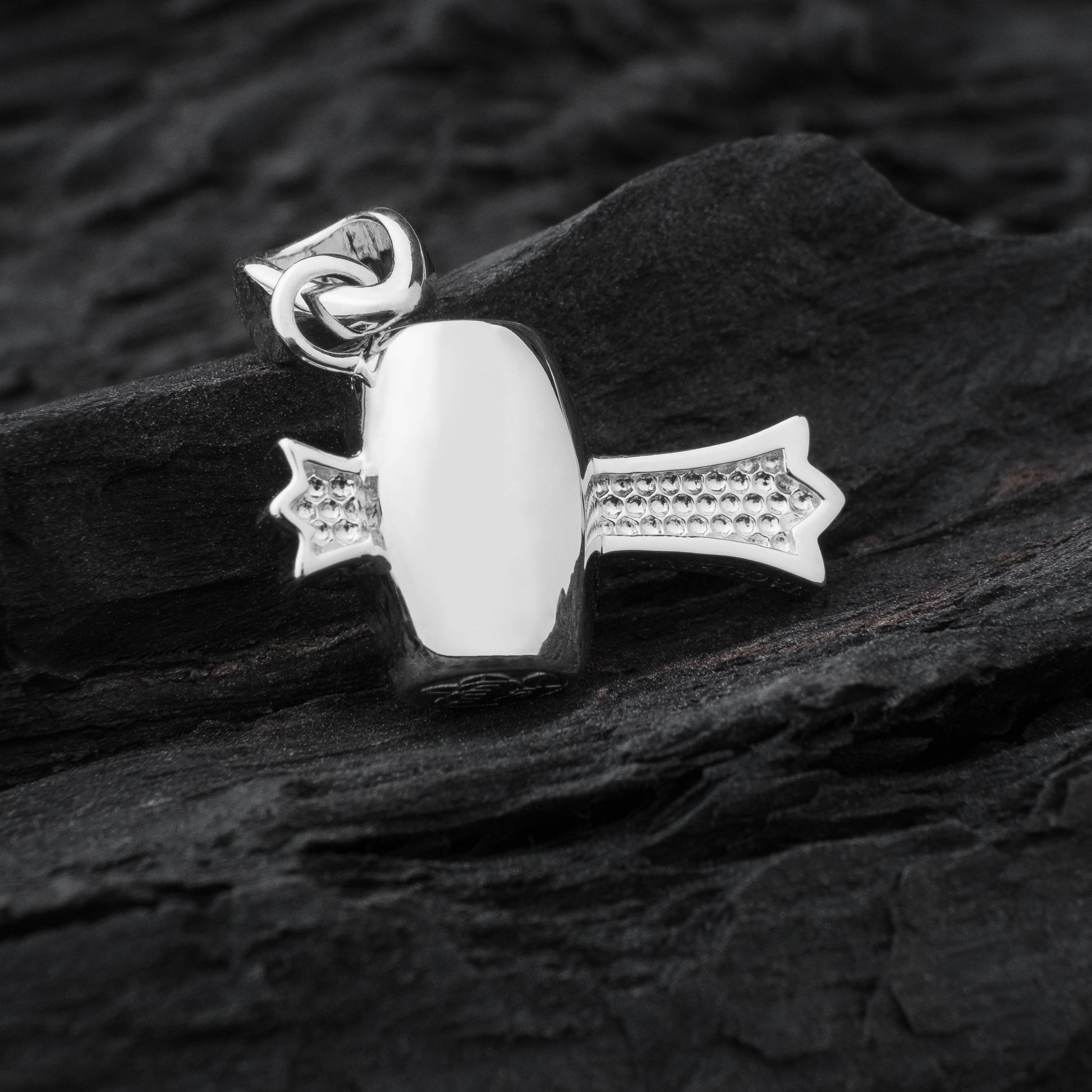 Silver Lucky Hammer Pendant - Front