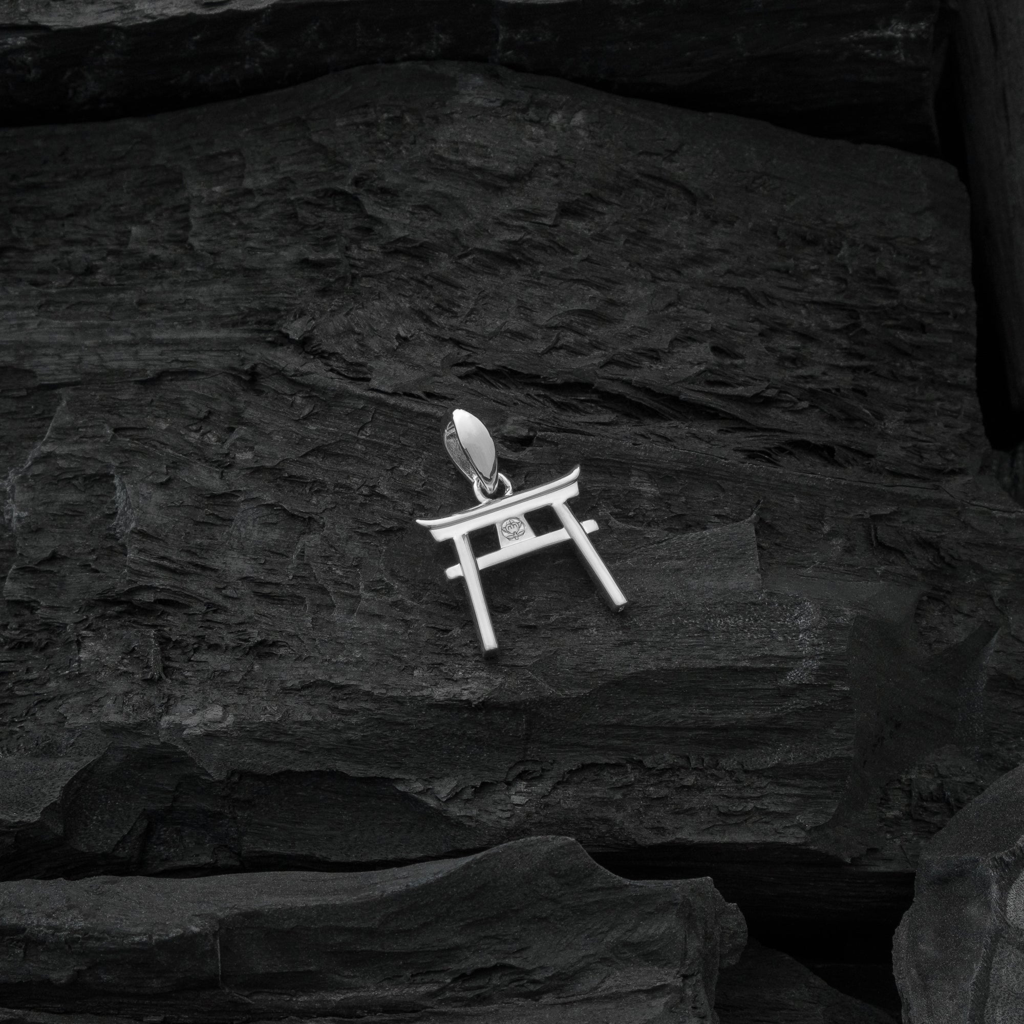 Silver Torii Gate Pendant - Above