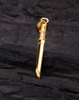 Gold Tanto Short Sword Pendant - Front