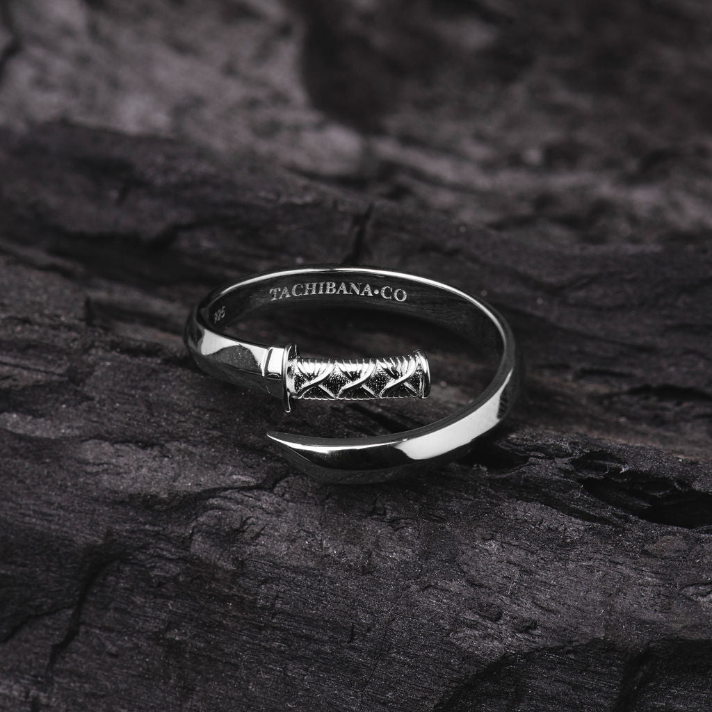 Silver Katana Ring - Above