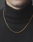 Gold Box Chain Necklace