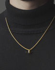 Gold Crane Pendant with Gold Box Chain - Video