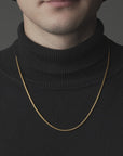 Gold Box Chain Necklace