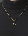 Gold Lucky Hammer Pendant with Gold Box Chain - Video