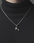 Silver Lucky Hammer Pendant with Silver Box Chain - Video