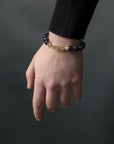 Deluxe Gold Amethyst Bracelet - On arm 