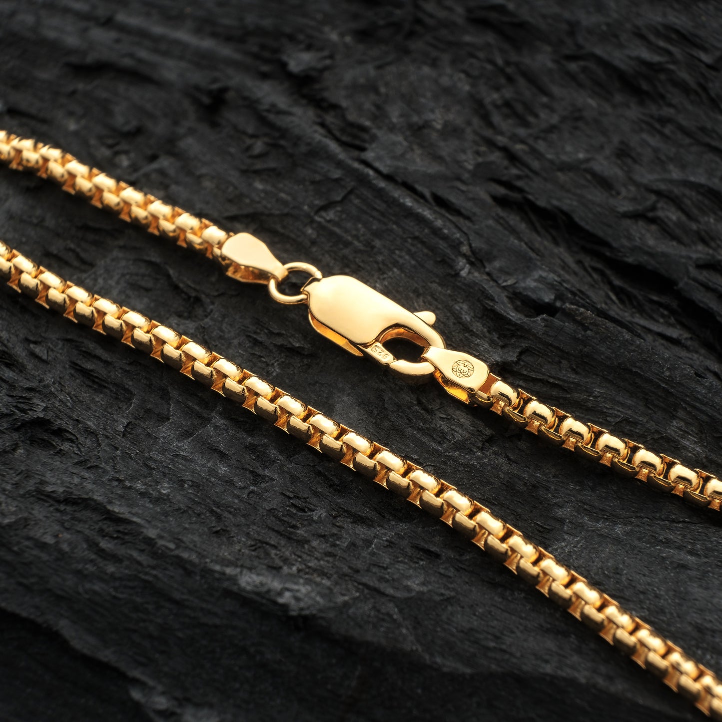 Gold Box Chain Necklace