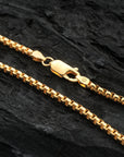 Gold Box Chain Necklace