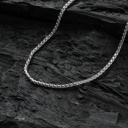 Silver Box Chain Necklace